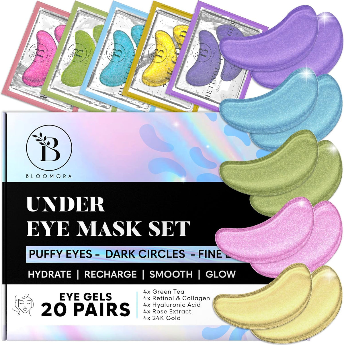 Bloomora variety under eye patches front view package