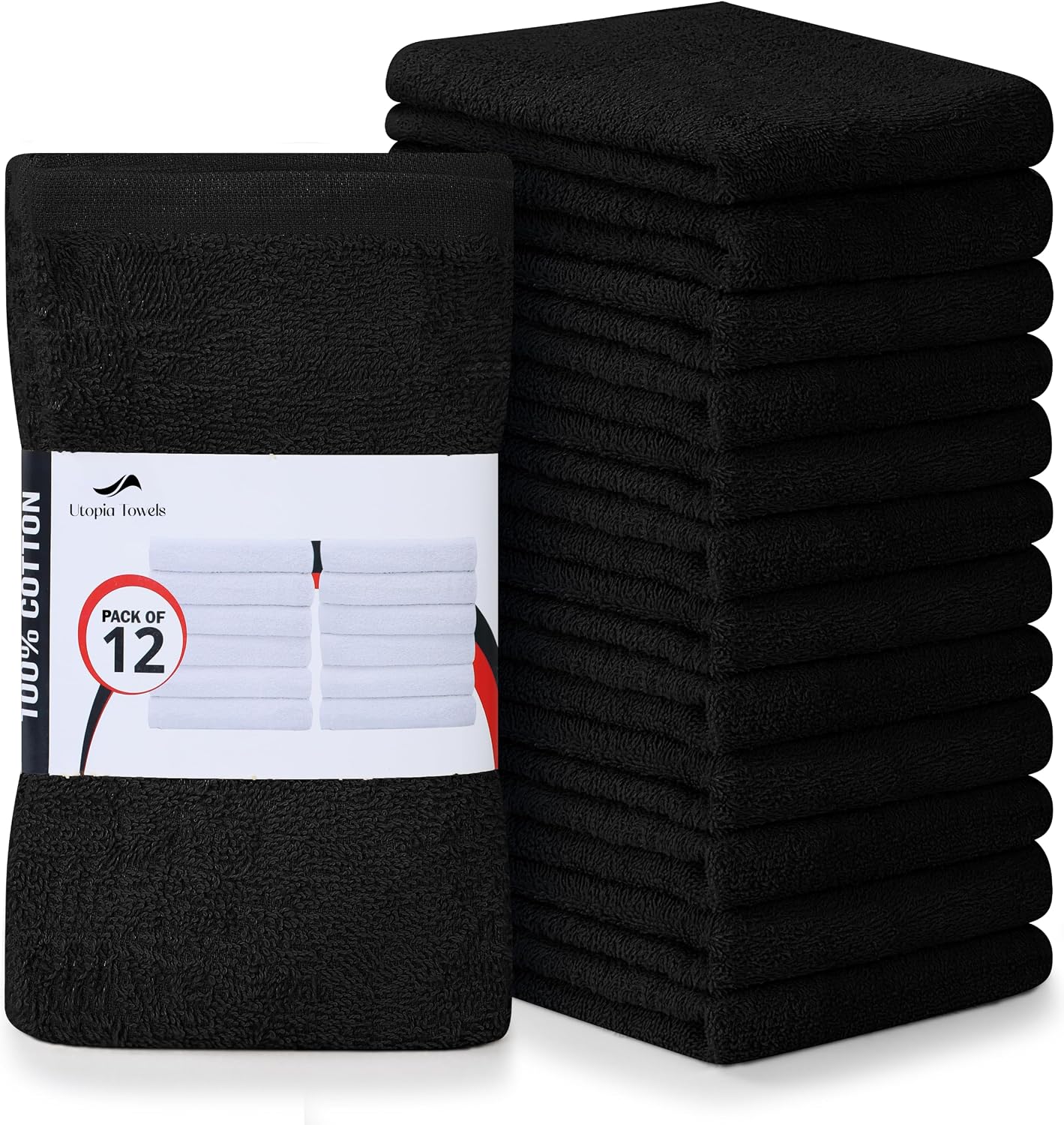 Utopia Towels kitchen bar mops front view pack of 12 cleaning cloths