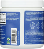 Natural Vitality orange flavor supplement label details