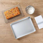 Restaurantware baking tin corners and depth view