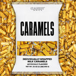 Candy Envy gold foil wrapped caramels front view package
