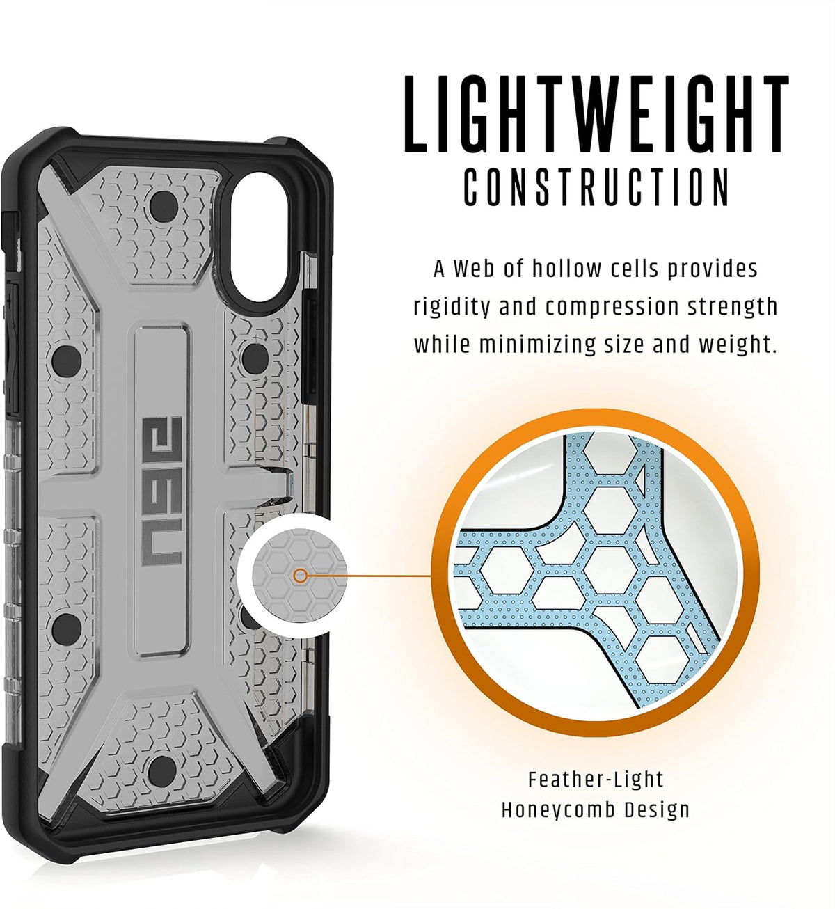 URBAN ARMOR GEAR UAG iPhone Xs/X [5.8-inch Screen] Case Plasma [Ash] Rugged Shockproof Military Drop Tested Protective Cover - Image 6