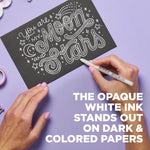 Sakura gel pens opaque white ink writing sample