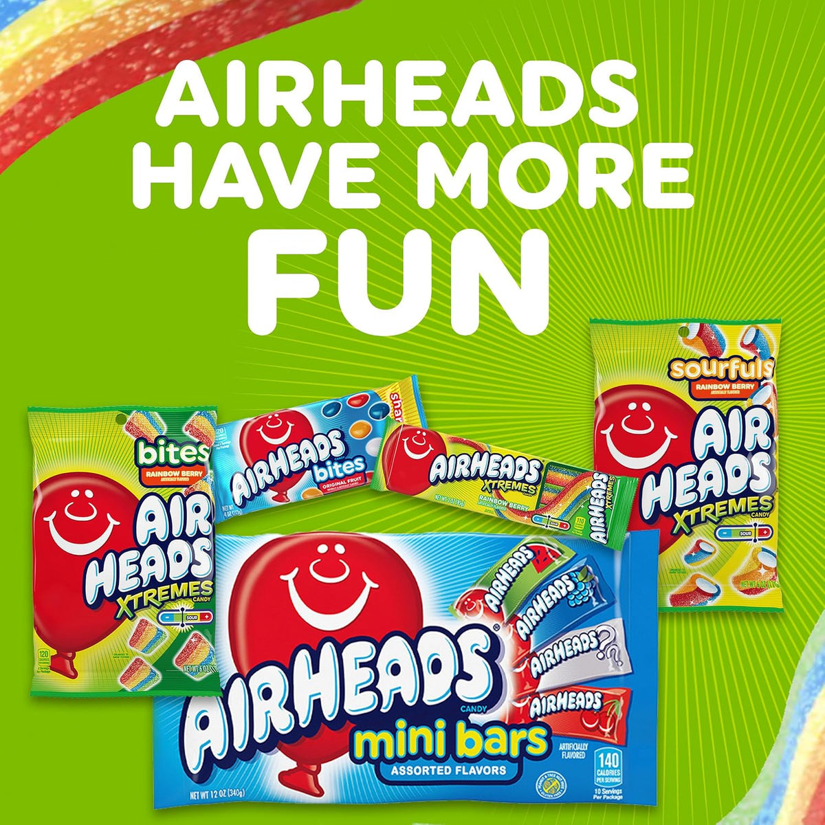 Airheads Xtremes Belts Candy, Chewy Candy Package, Rainbow Berry Fruit Flavor Artificially Flavored, 3 Ounces (12-Pack) - Image 9