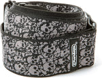 Jim Dunlop Jacquard Catacomb Guitar Strap front view showing gray and black skull pattern