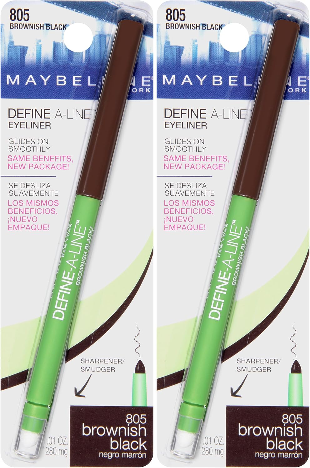Maybelline mechanical eyeliner pencil with smudge tool detail
