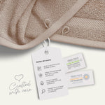 Belador quick-drying cotton wash towel displayed in a modern bathroom setting