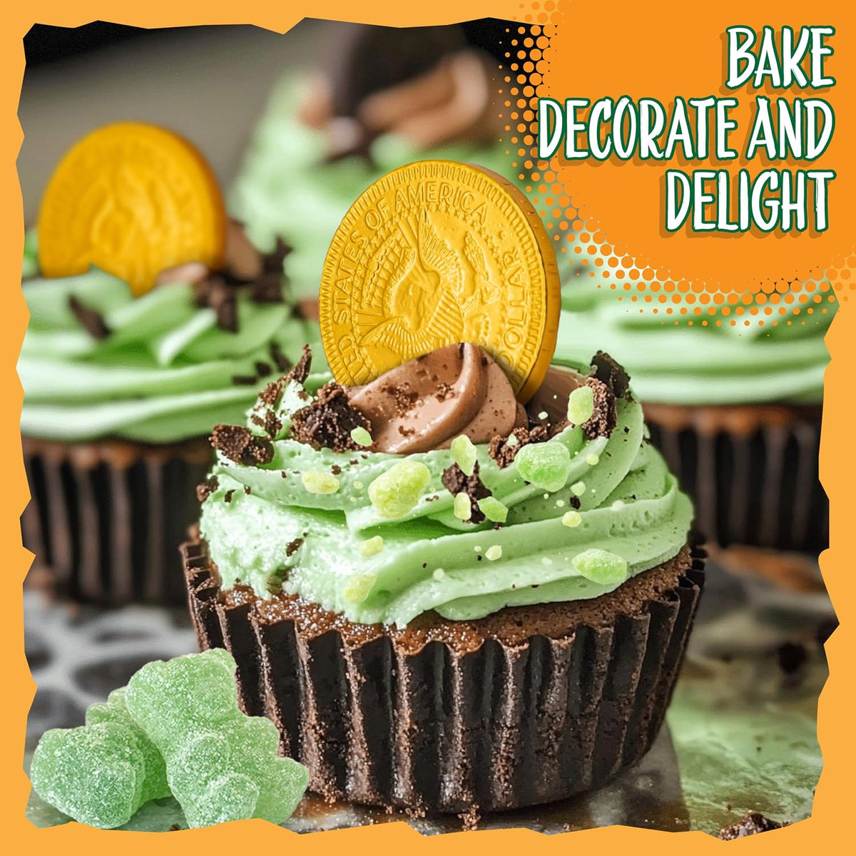 Green themed holiday confectionery variety pack with various textures and flavors