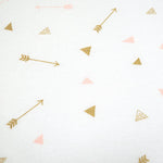 Close up view of the ultra soft 100% natural cotton jersey knit fabric texture.