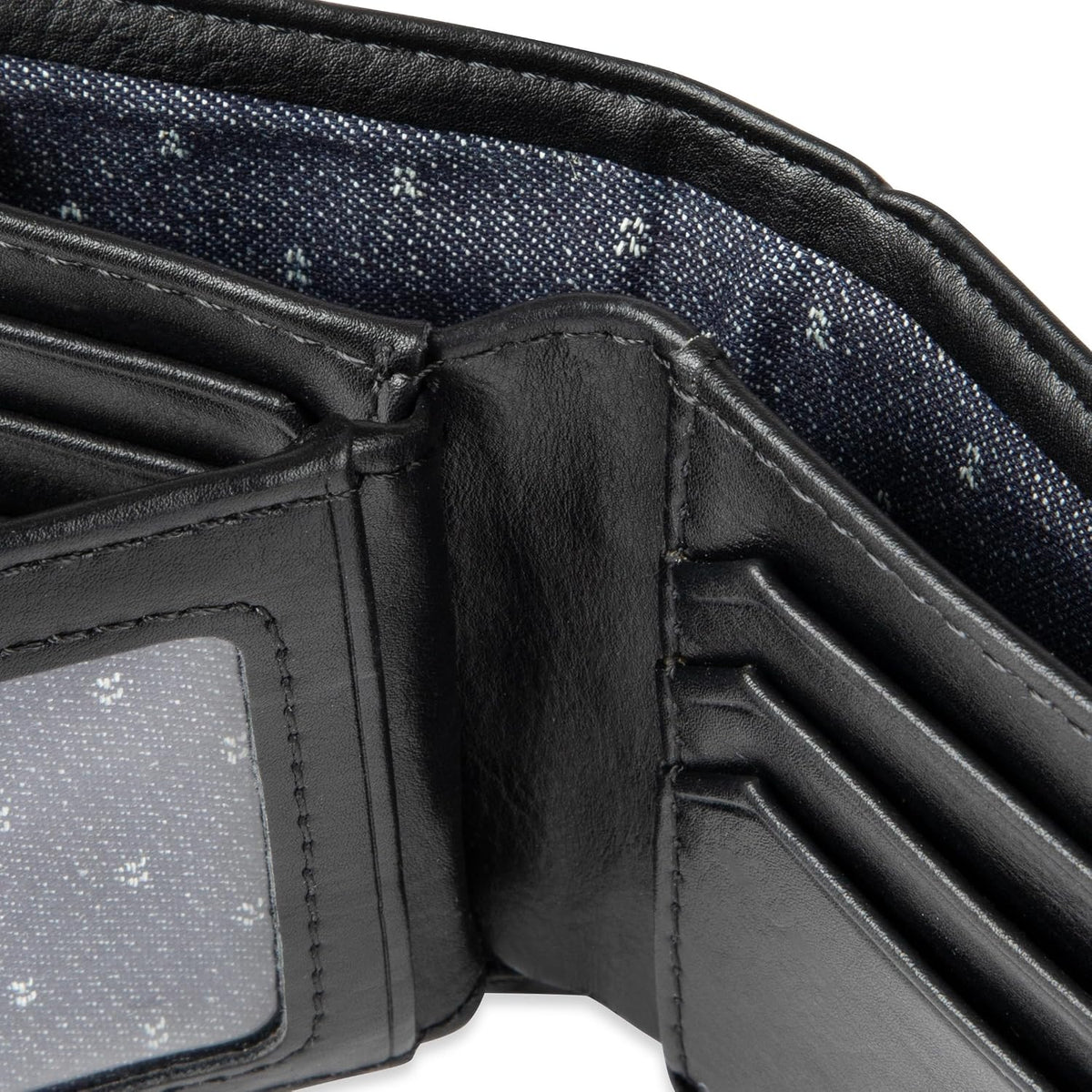 Levi's extra capacity wallet side profile demonstrating slim design