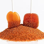 Side profile of Tamboreta Mexican sweet and spicy lollipops