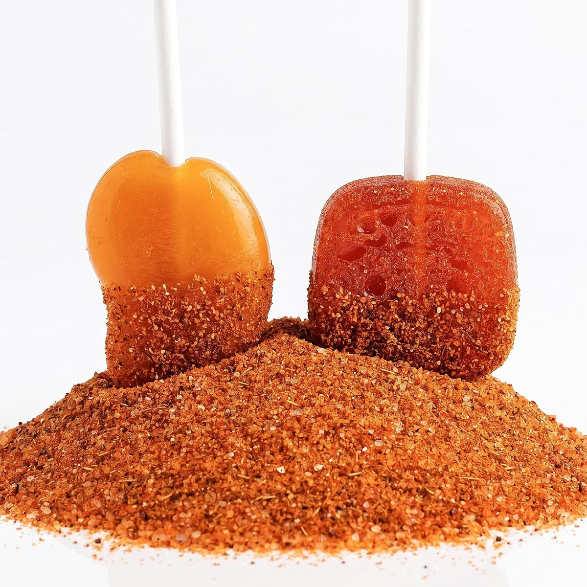 Side profile of Tamboreta Mexican sweet and spicy lollipops