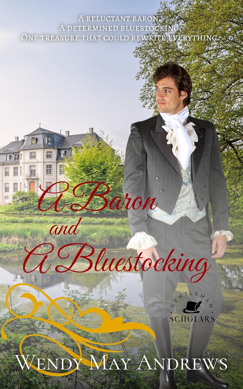 Wendy May Andrews A Baron and A Bluestocking Kindle edition front cover art