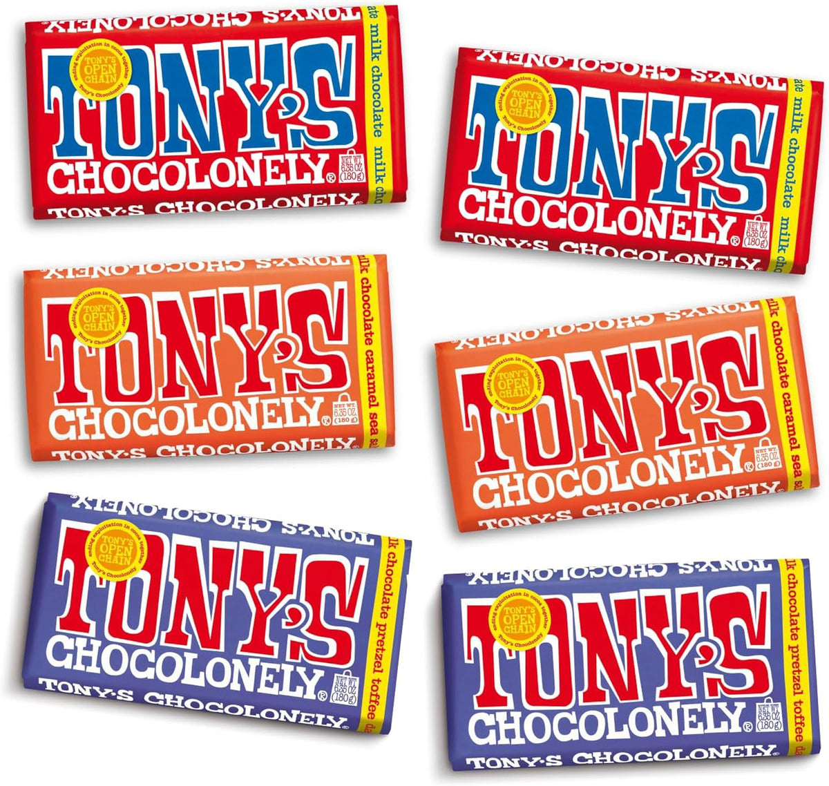 Tony's Chocolonely Belgian Milk Chocolate Candy Bar, Pure Chocolate Bars for Snacks, Party Favors, Gifts, or Gift Basket, 32% Cacao, Made From Quality Fairtrade Cocoa, 4 Bars, 6.35 Oz Each - Image 12