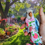 Washable parrot flight suit with waterproof lining close up