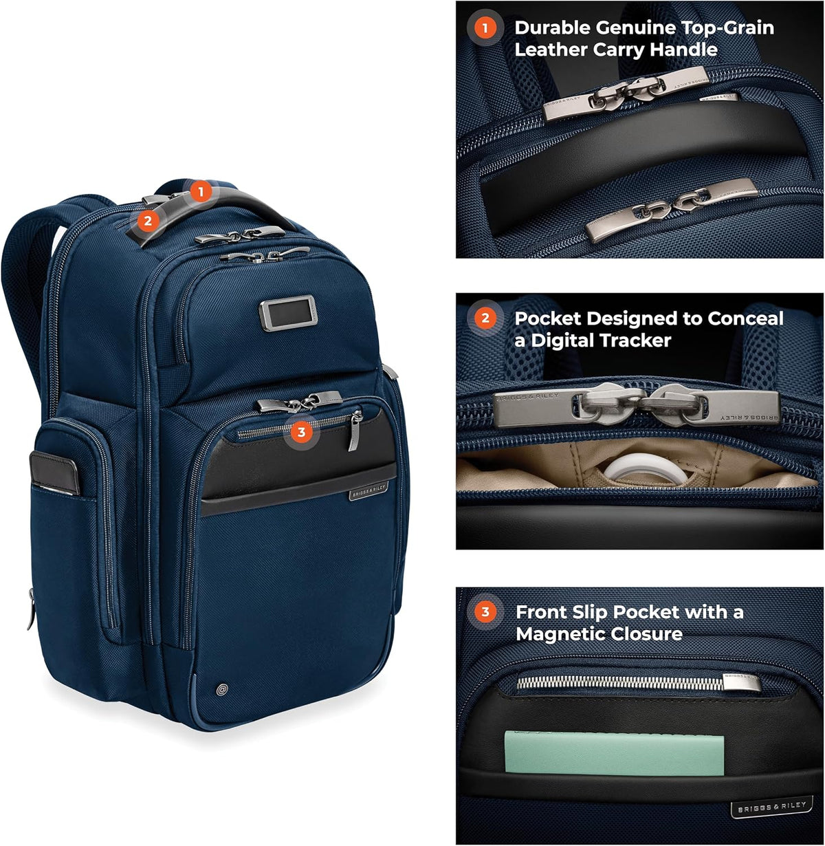 Briggs & Riley @work backpack open laptop compartment