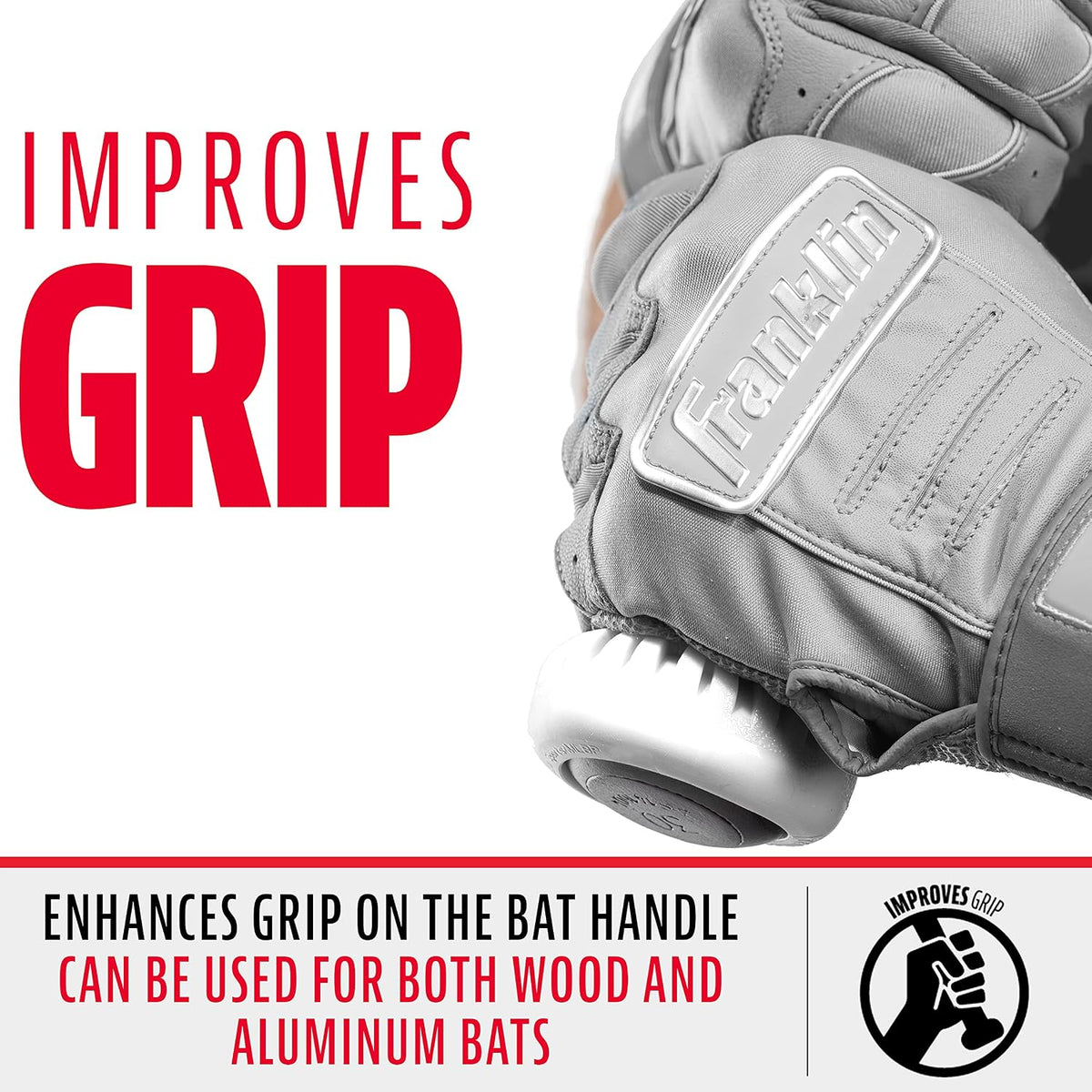 Franklin Gator Grip bat nub angled package view