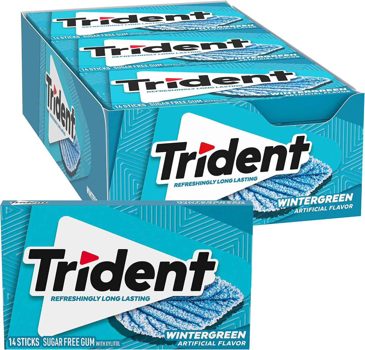 Trident Spearmint Sugar-Free Chewing Gum, 12 Packs of 14 Pieces (168 Total Pieces) - Image 13
