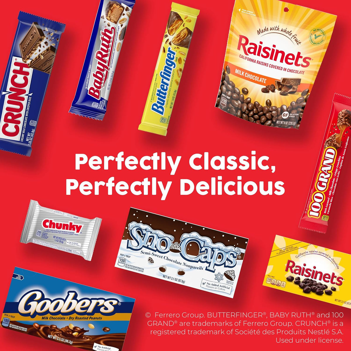 Tic Tac Chewy and assorted fun size chocolates grouped together
