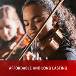 D'Addario student violin strings installed on a 1/8 scale instrument