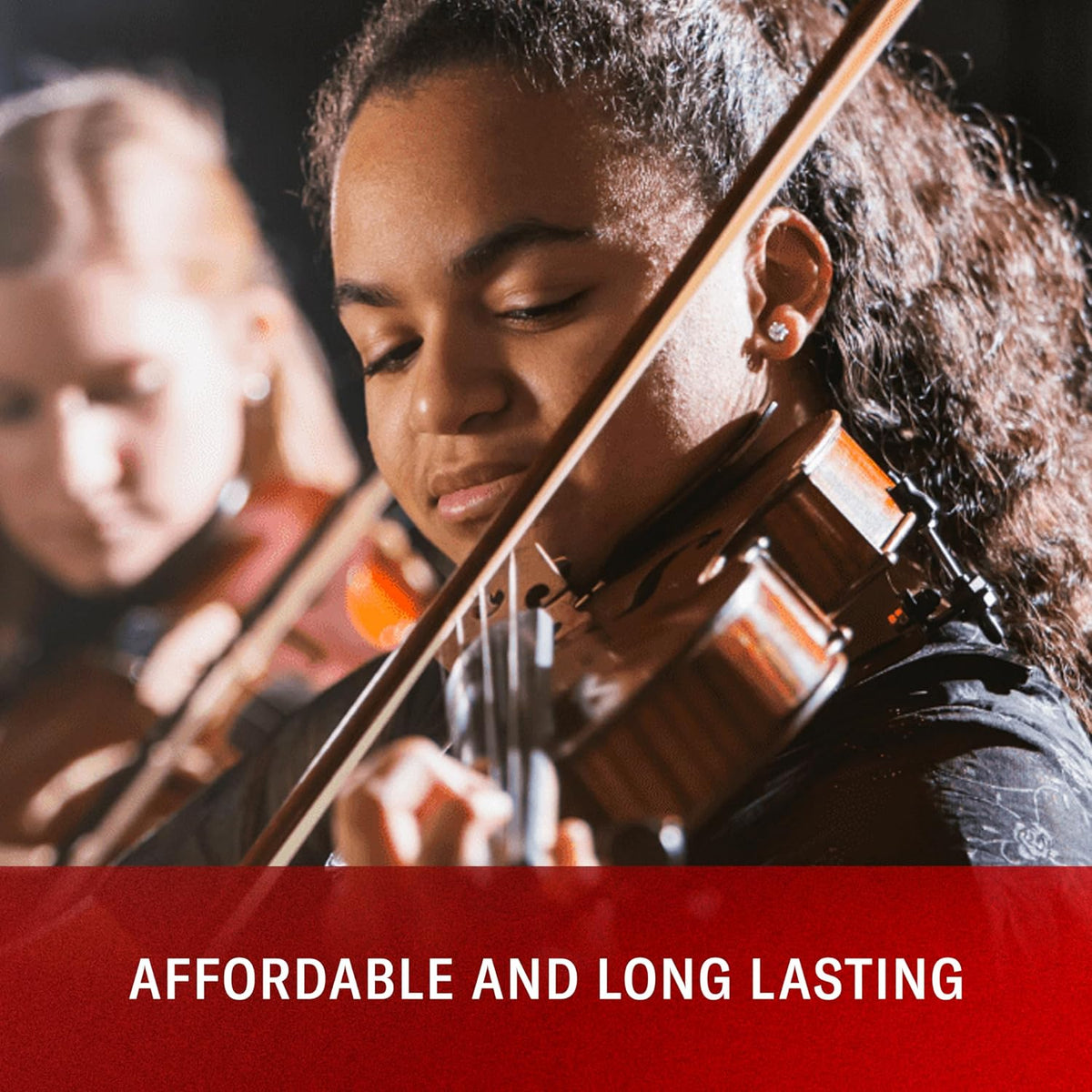 D'Addario student violin strings installed on a 1/8 scale instrument