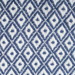 Nautical blue woven cotton throw folded on chair