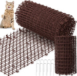 Sanwuta 2 piece cat spike mat brown front view for pet deterrent
