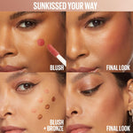 Applying Maybelline Sunkisser using the plush dot applicator