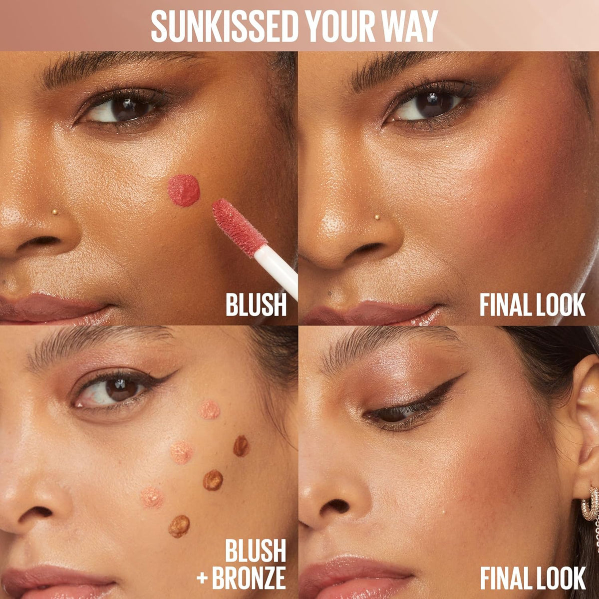 Applying Maybelline Sunkisser using the plush dot applicator