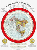 FlatEarthers Gleason's New Standard Map Of The World poster front view