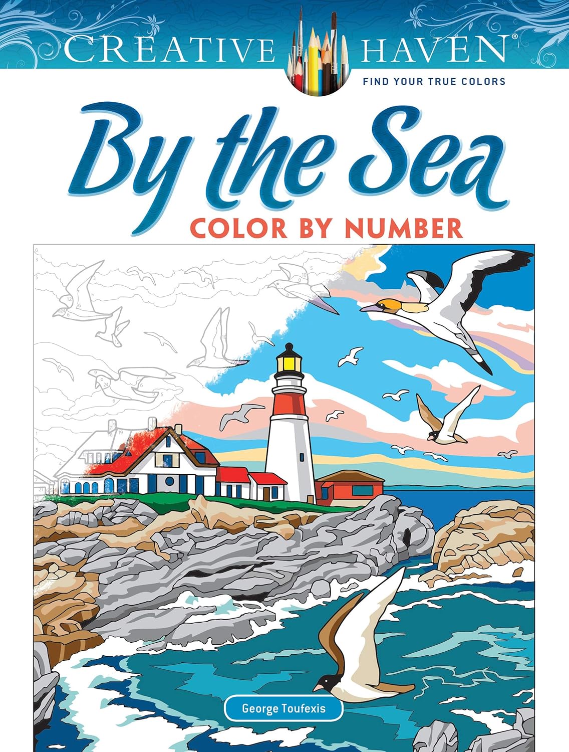 Creative Haven By the Sea Color by Number (Adult Coloring Books: Sea Life) - Image 1