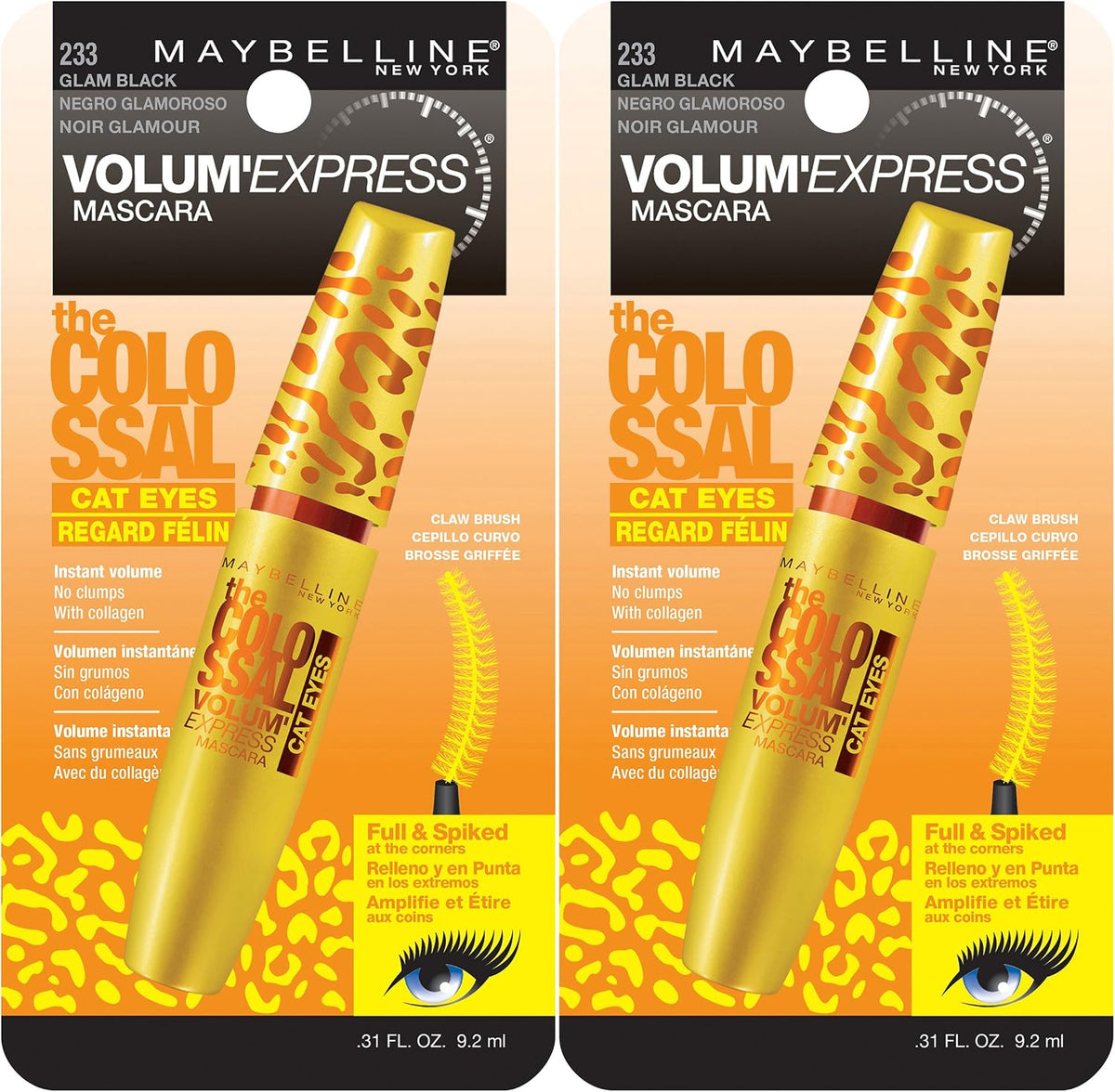 Maybelline New York imported mascara brand box view