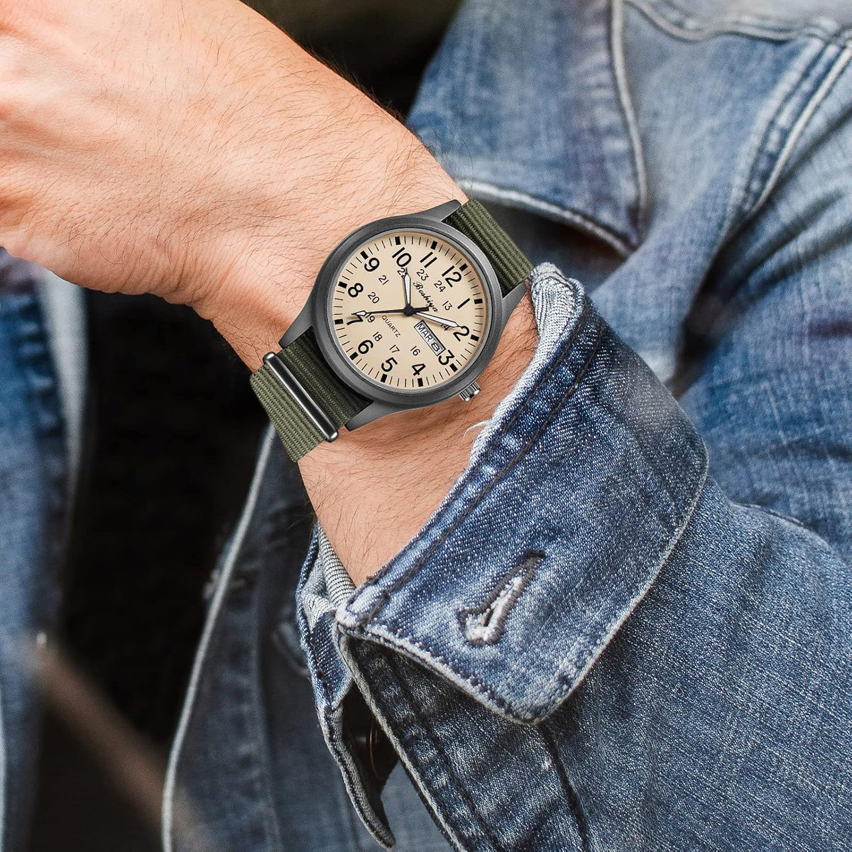 Boshiya lightweight nylon strap worn on wrist