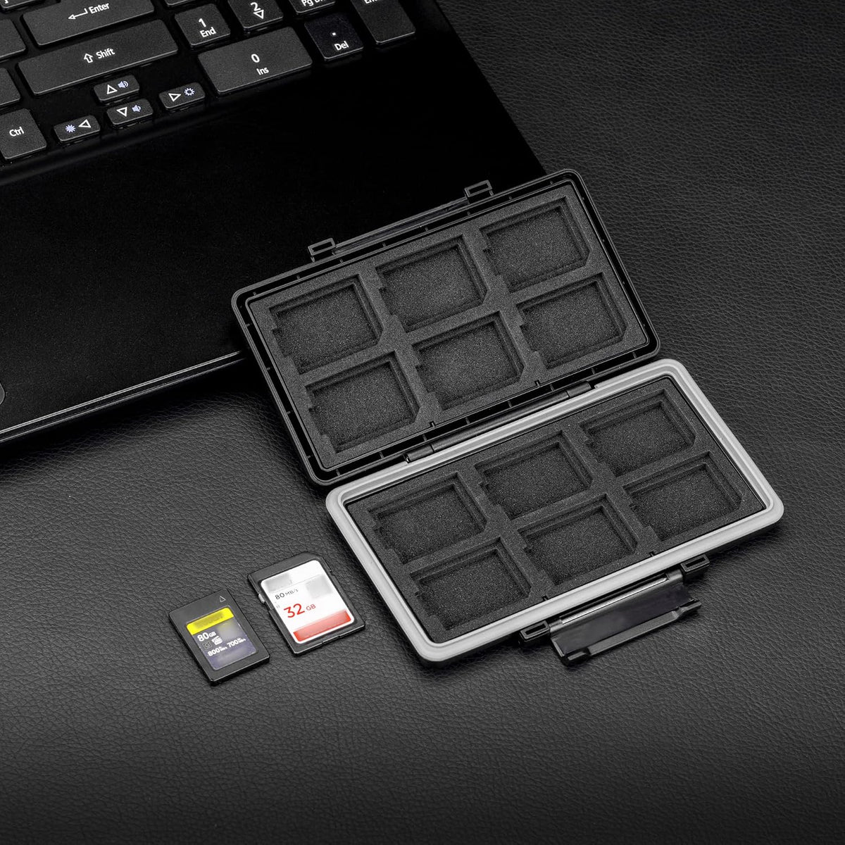 CFexpress Type A Card SD Card Holder Case Storage, Water-Resistant Shockproof Memory Card Organizer Box for 12 SD Card, 12 CFexpress Type-A Card for Sony A7RV A7SIII A7IV A7R5 A1 A9M3 FX3 FX6 FX30 FR7 - Image 9