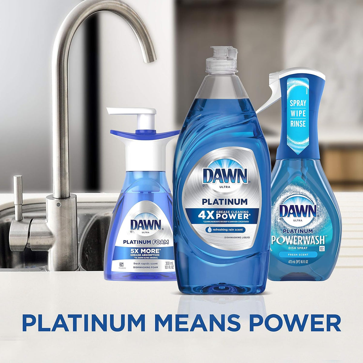Dawn Platinum Dishwashing Liquid Dish Soap, Refreshing Rain Scent, 34 Fl Oz - Image 9