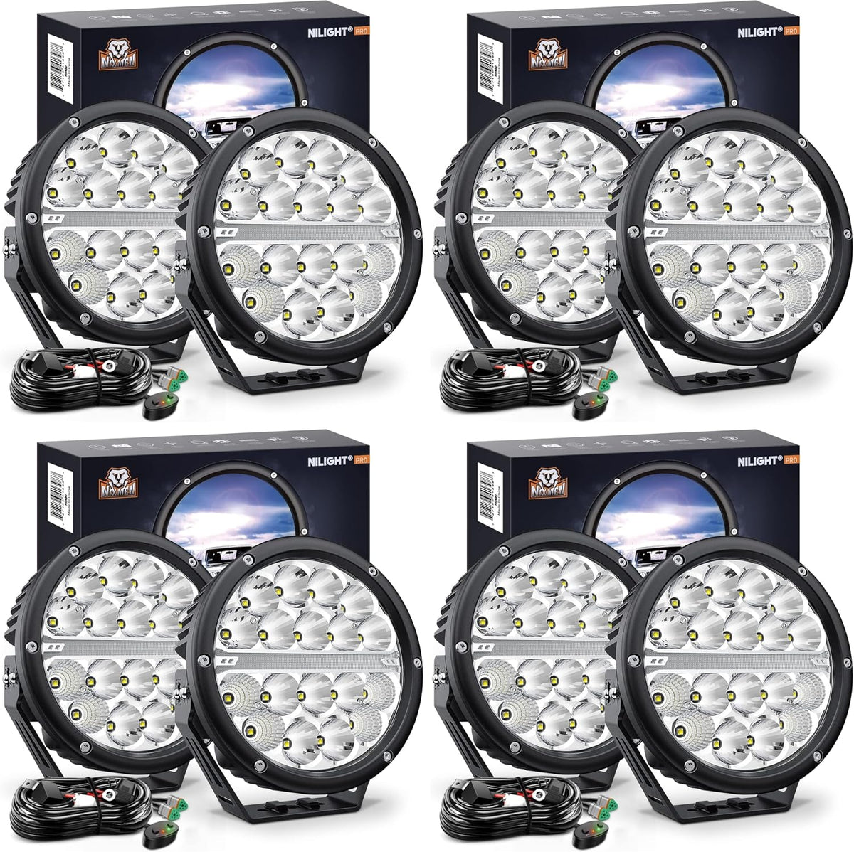 Nilight LED Light Pods with Yellow Black Covers 2 PCS 18 W 1260LM | Flood Beam, Super Bright Off Road Driving Fog Boat Lighting for Trucks Pickup Golf Cart SUV ATV UTV 4x4 Van Camper - Image 13