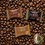 Three varieties of Maestro Massimo Italian coffee hard candies