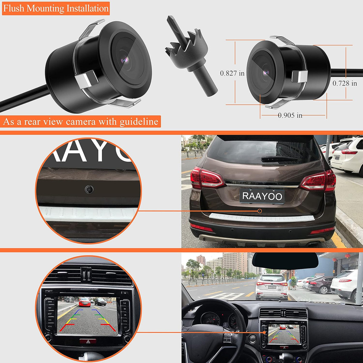 RAAYOO car camera installation accessories and hole saw