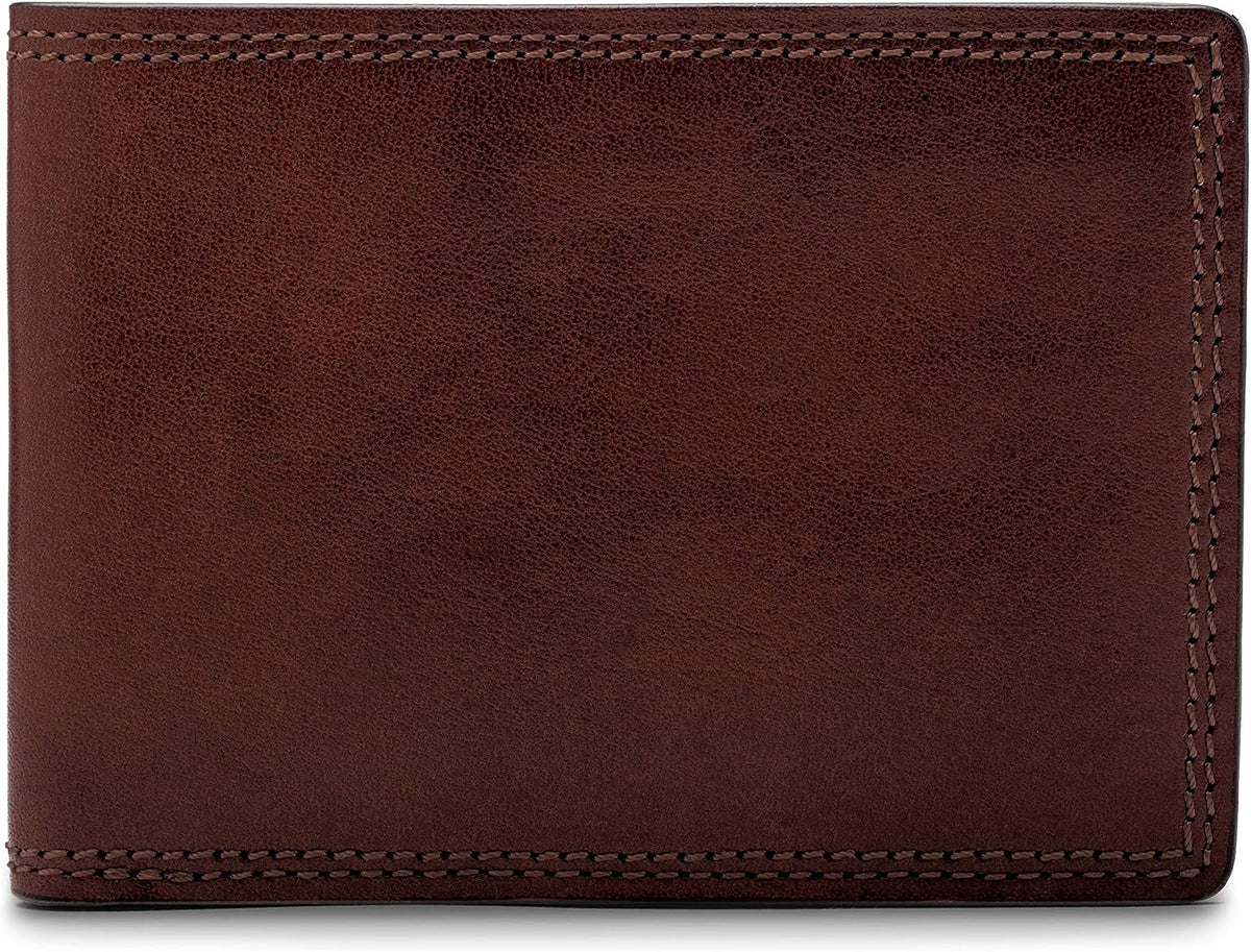 Bosca men's wallet angled display showing card capacity