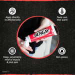 Back of Bengay Vanishing Scent gel tube showing instructions