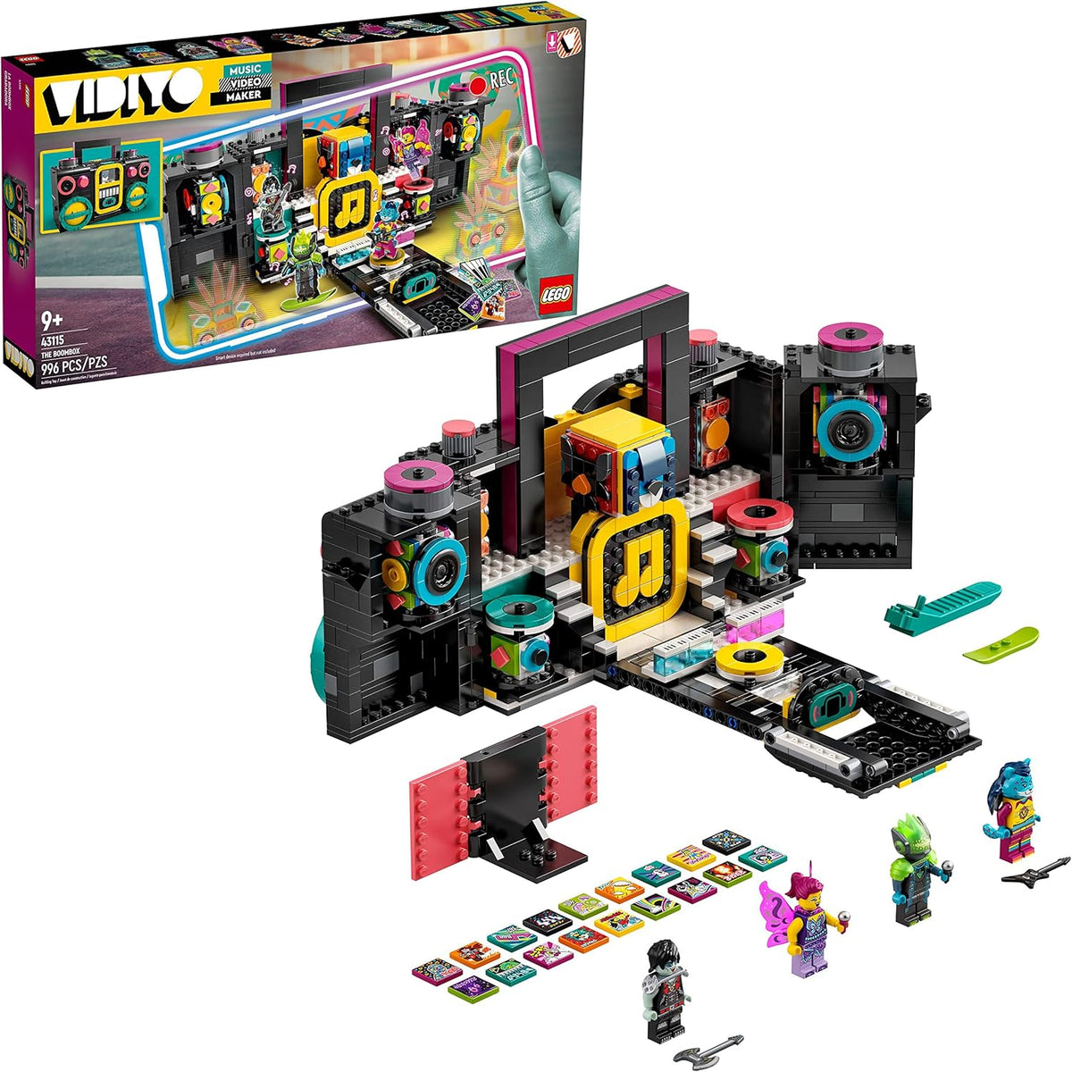 Lego Vidiyo The Boombox stage with 4 minifigures