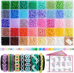 3mm Seed Beads for Jewelry Making, 39 Colors Small Beads for Bracelets | Funtopia 9600pcs 5 Types Tiny Glass Seed Beads for Necklaces Earring, Friendship Bracelet Beads for Girls Women Adults - Image 12