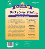 Close up of Kingdom Pets duck jerky dog treats