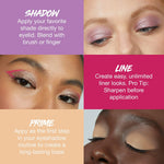 Application demonstration of Maybelline multi-use eye shadow stix
