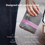 Folded portable Frida Mom perineal comfort cushion for travel