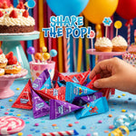 Tropical punch cherry and grape popping candy packs