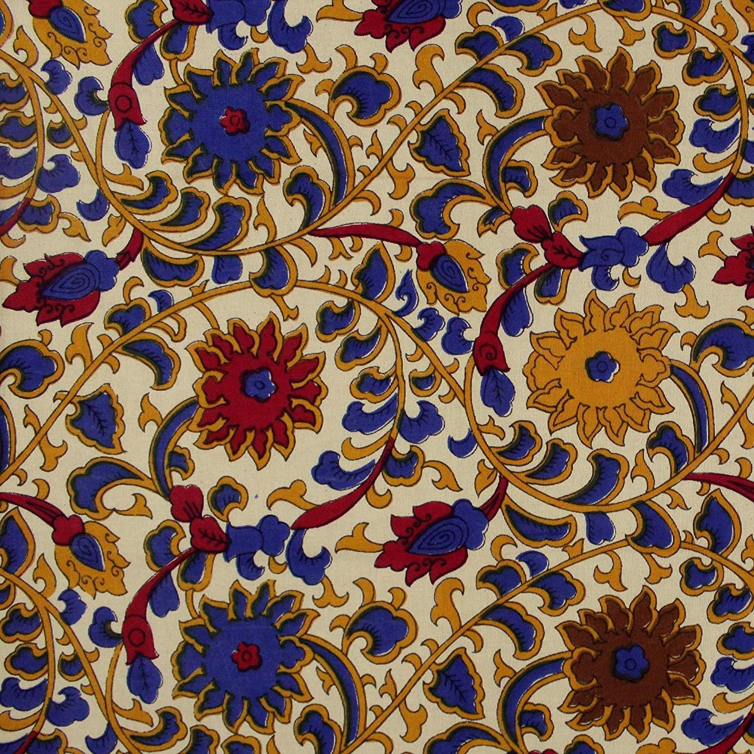 India Arts cotton sunflower print bedspread front view