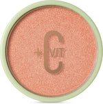 Pixi Vitamin C infused radiance highlighter powder open compact showing peach shade