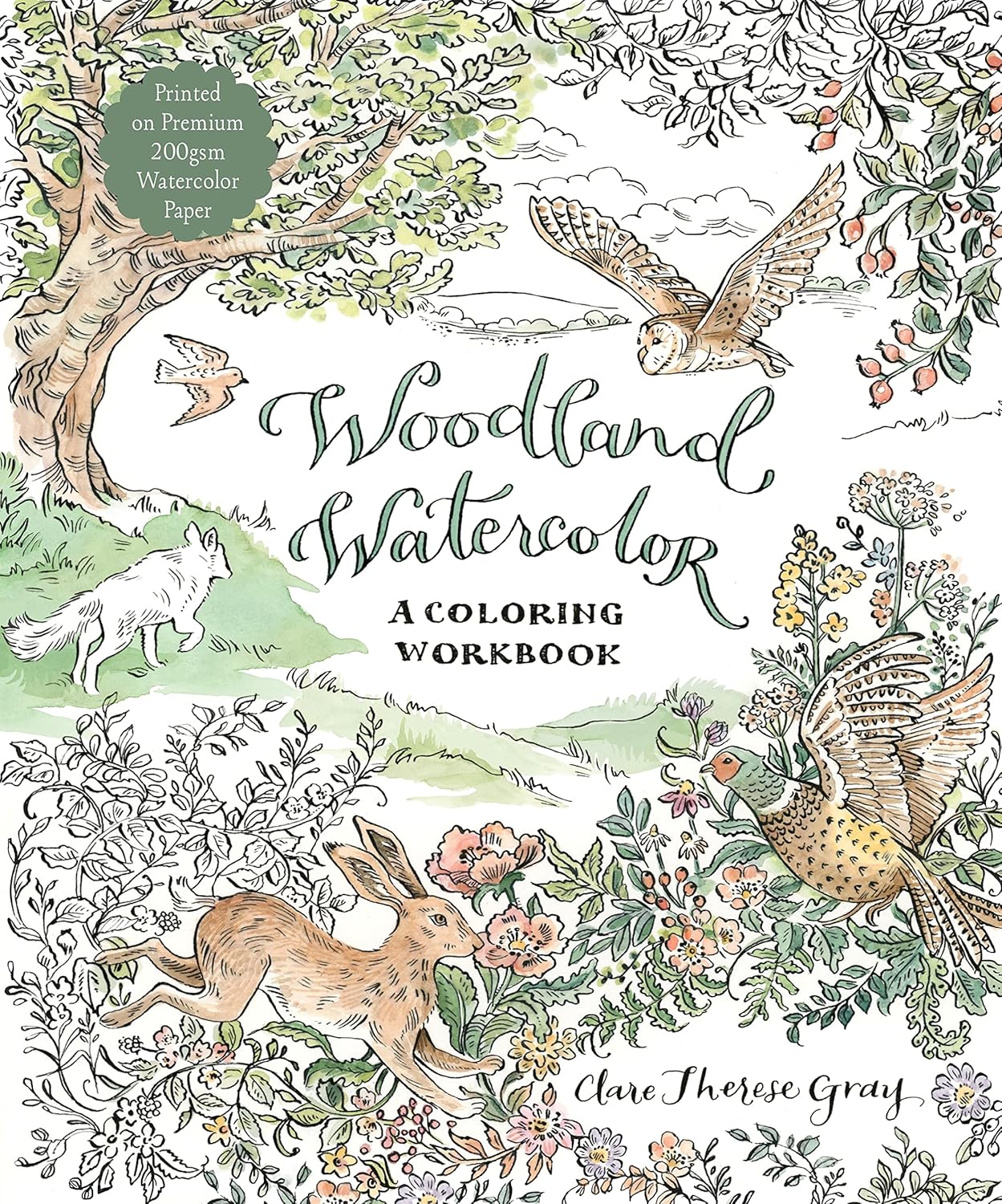 Woodland Watercolor: A Coloring Workbook - Image 1
