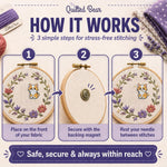 The Quilted Bear cat design sewing accessory on backing card